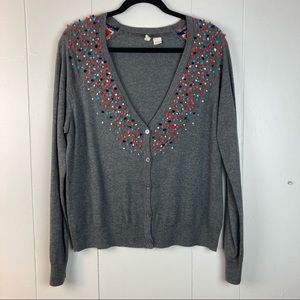 Moth Cardigan Puffball. Size L. Cashmere